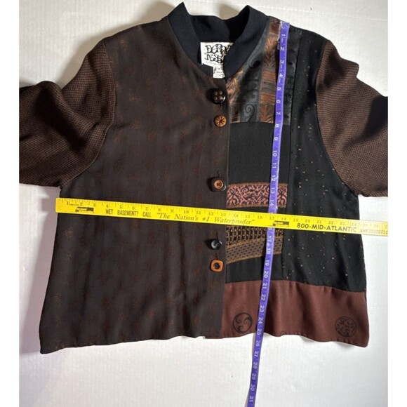 Vintage Donna Jessica Boho Patchwork Button Down Cardigan Medium 2 Lagenlook - Picture 9 of 9